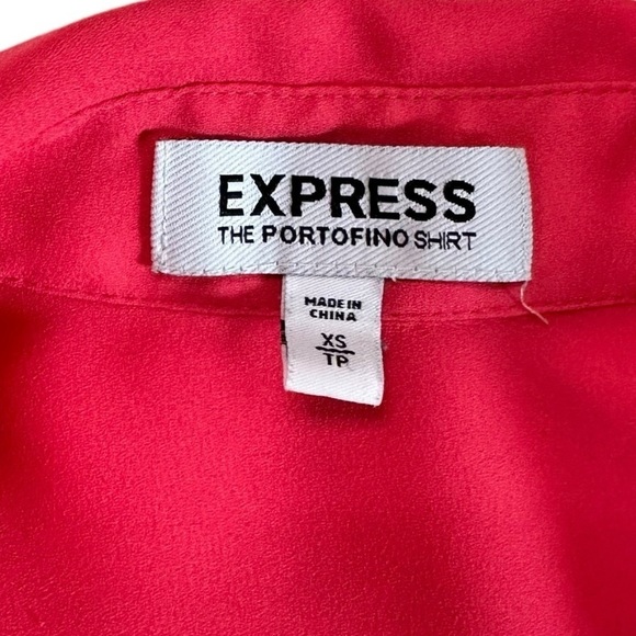 Express The PortoFino Roll Tab Button Down Collared Shirt Sz XS - Picture 11 of 16